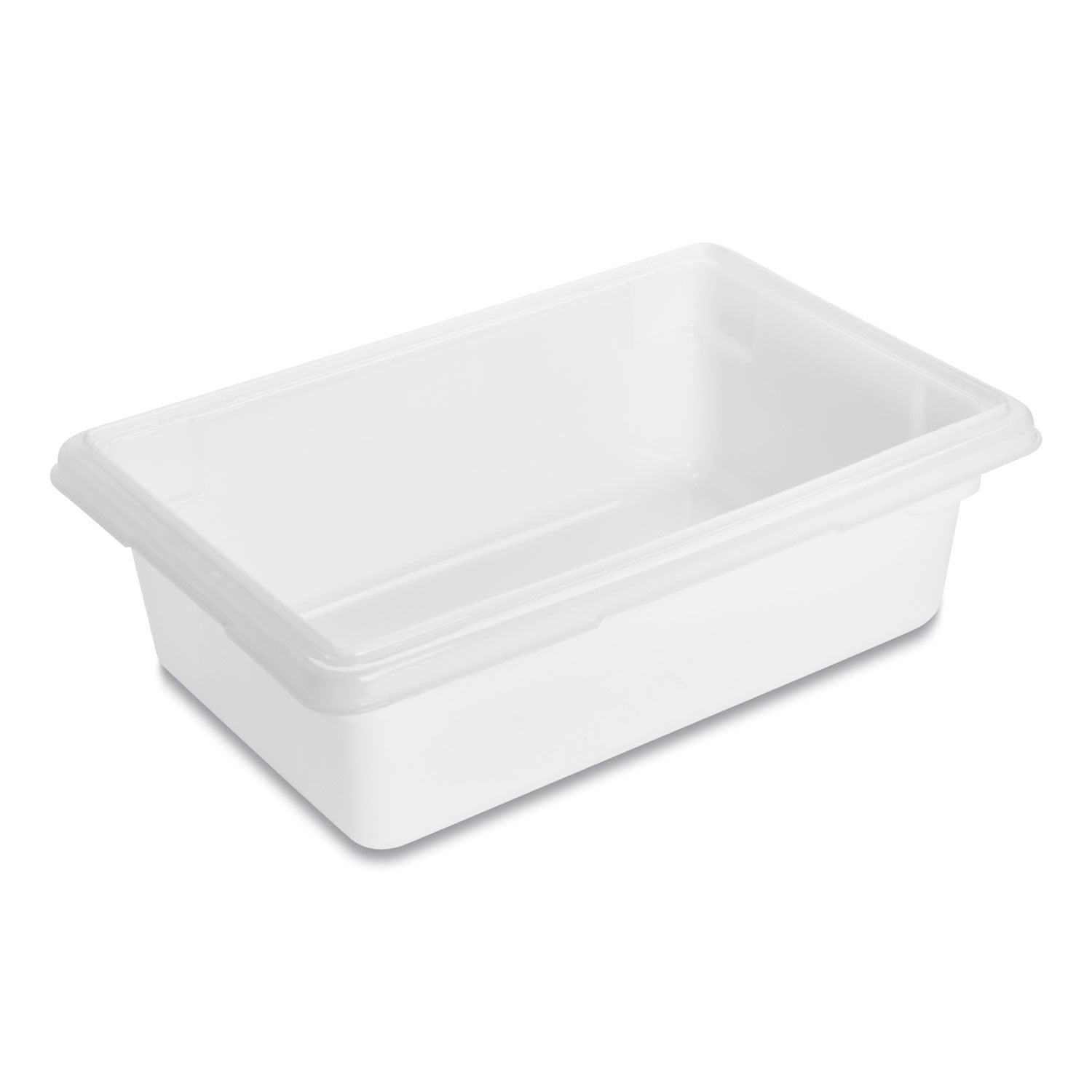 Food/Tote Boxes, 3.5 gal, 18 x 12 x 6, White, Plastic -
