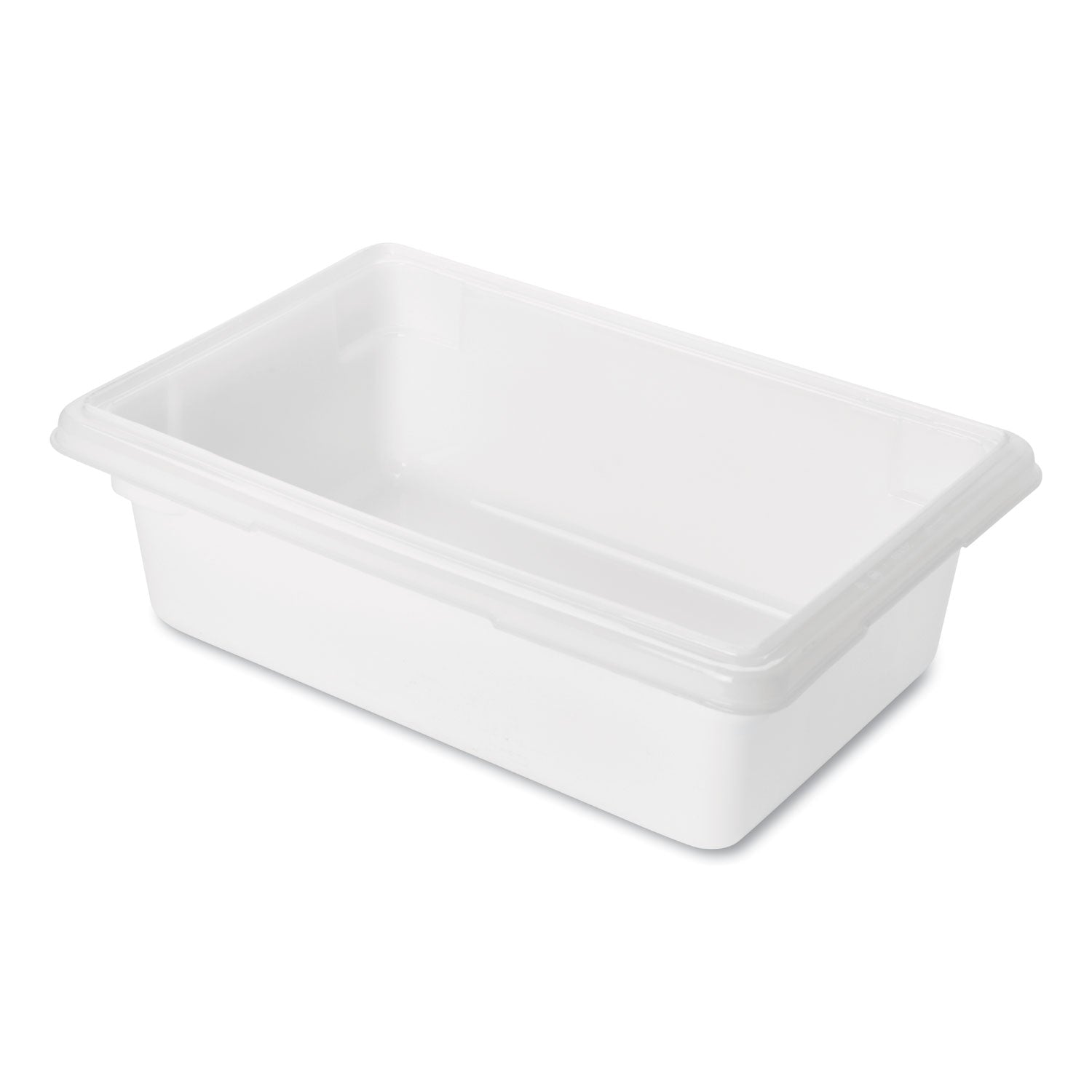 Food/Tote Boxes, 3.5 gal, 18 x 12 x 6, White, Plastic -