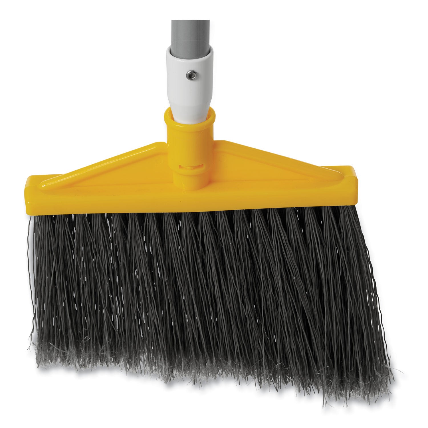 Angled Large Broom, 48.78" Handle, Silver/Gray - 1