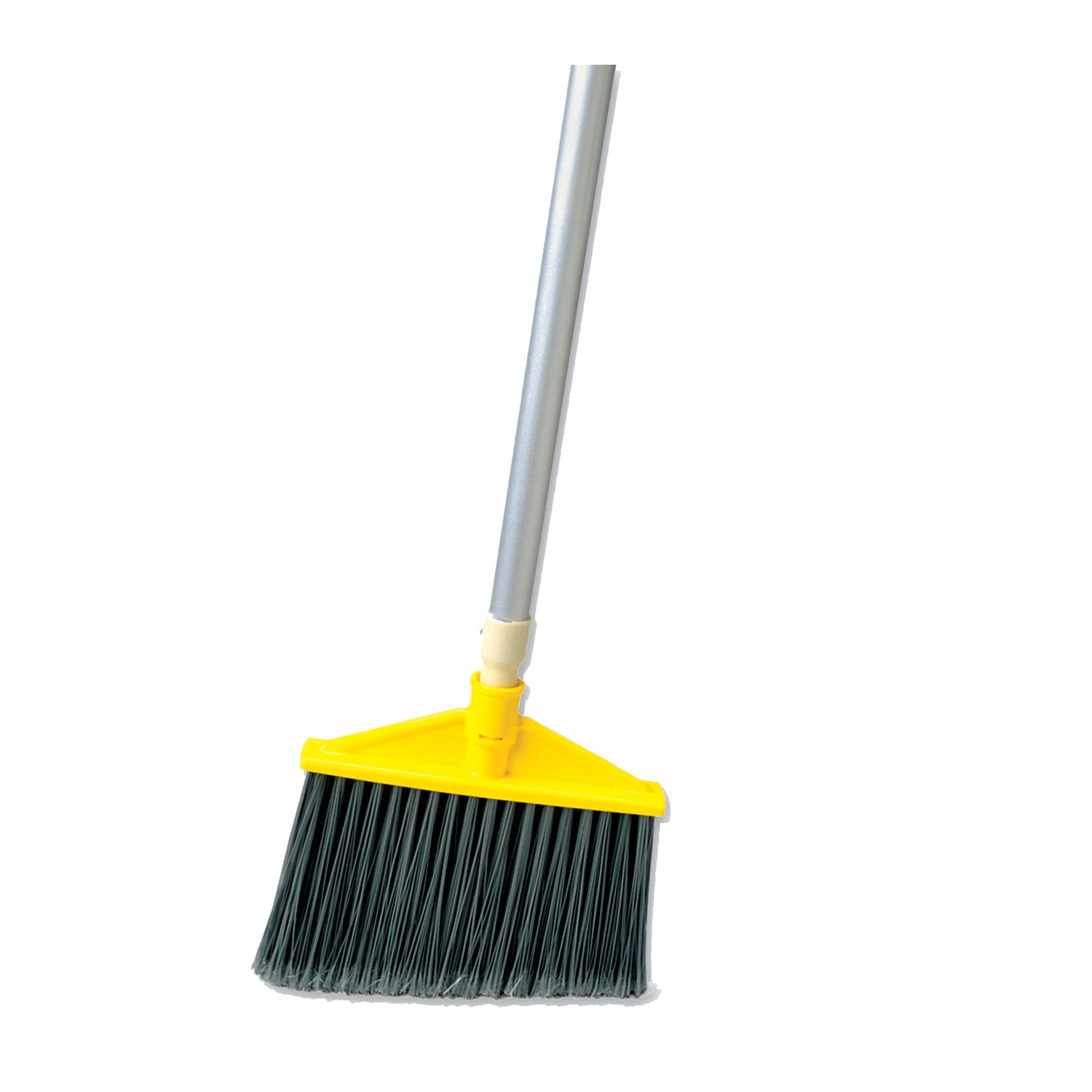 Angled Large Broom, 48.78" Handle, Silver/Gray - 2