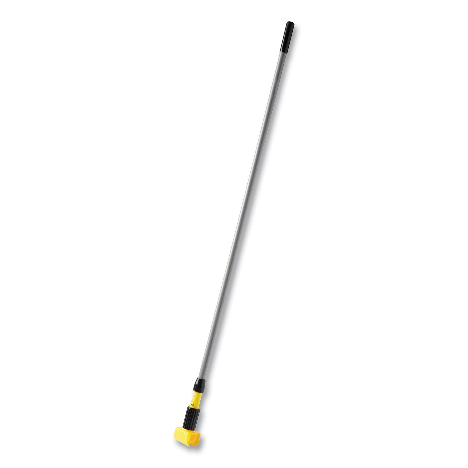 Fiberglass Gripper Mop Handle, 1" dia x 60", Gray/Yellow -