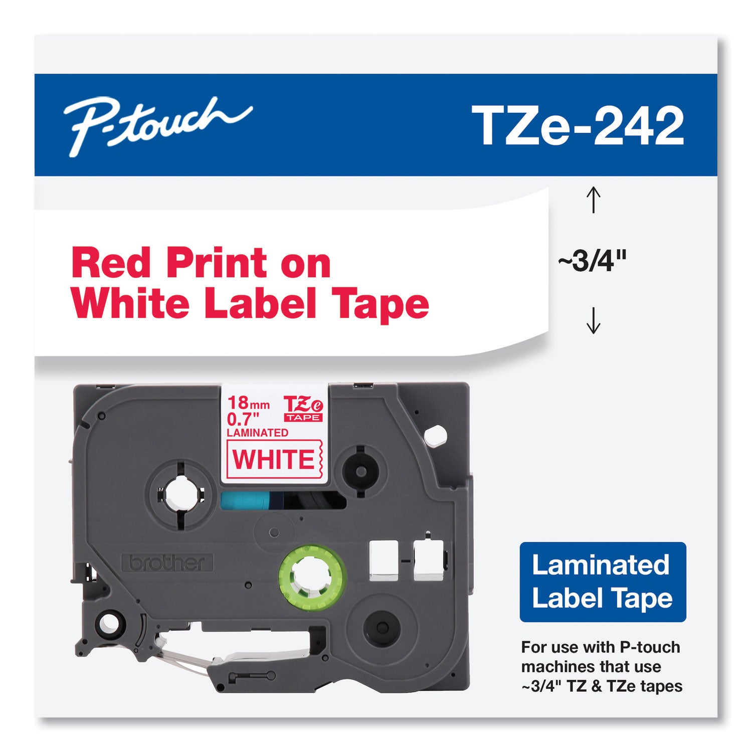 tze-standard-adhesive-laminated-labeling-tape-07-x-262-ft-red-on-white_brttze242 - 2