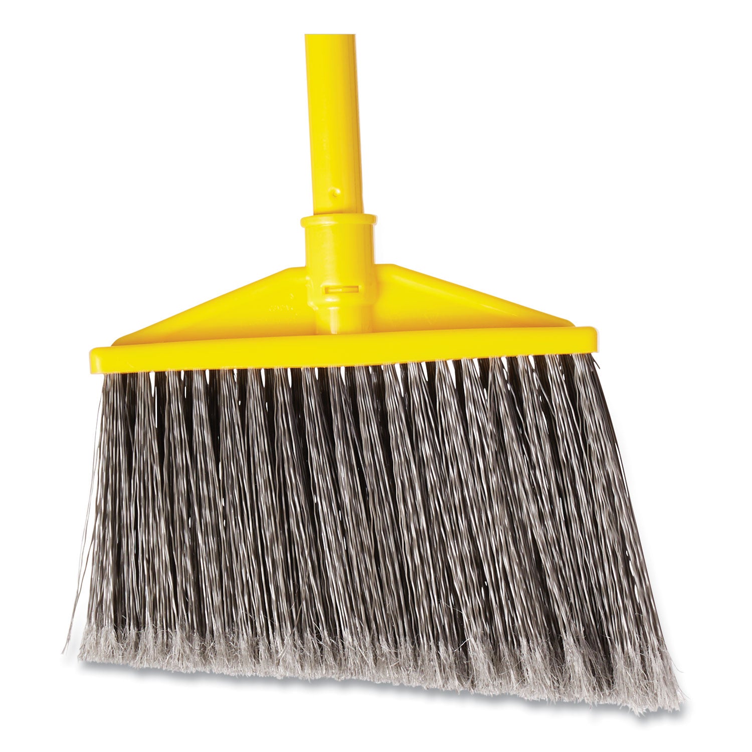 7920014588208, Angled Large Broom, 46.78" Handle, Gray/Yellow -