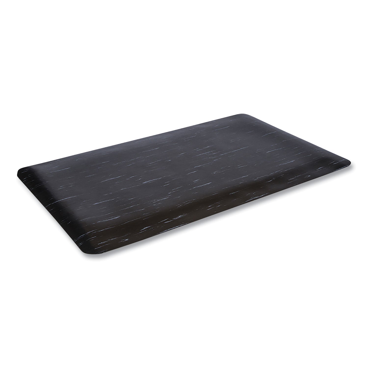 Cushion-Step Marbleized Rubber Mat, 36 x 72, Black -