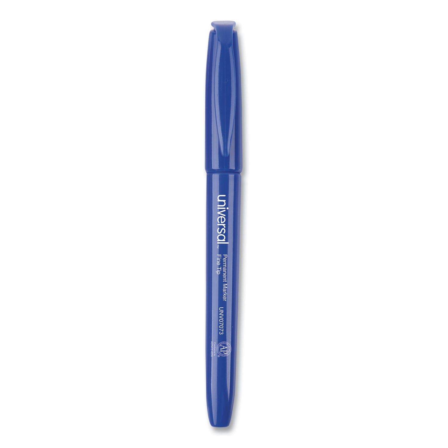 pen-style-permanent-marker-fine-bullet-tip-blue-dozen_unv07073 - 1