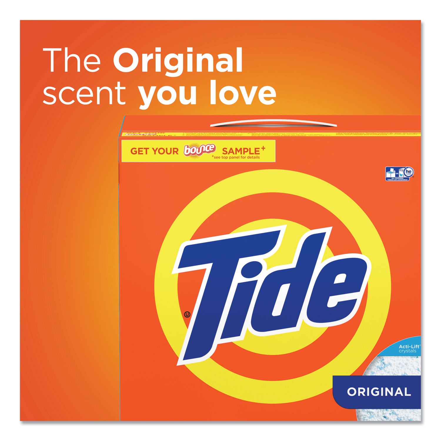 HE Laundry Detergent, Original Scent, Powder, 95 oz Box, 3/Carton -