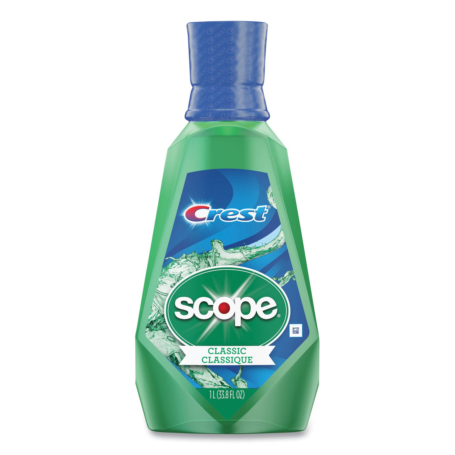 + Scope Mouth Rinse, Classic Mint, 1 L Bottle, 6/Carton - 1