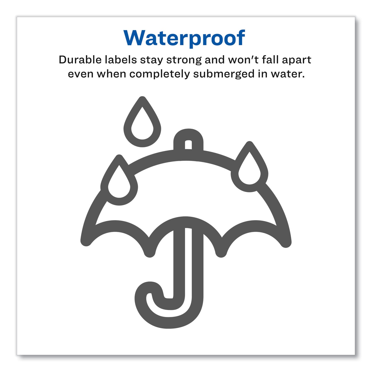 Water-Resistant Wraparound Labels w/ Sure Feed, 9.75 x 1.25, White, 40/Pack -