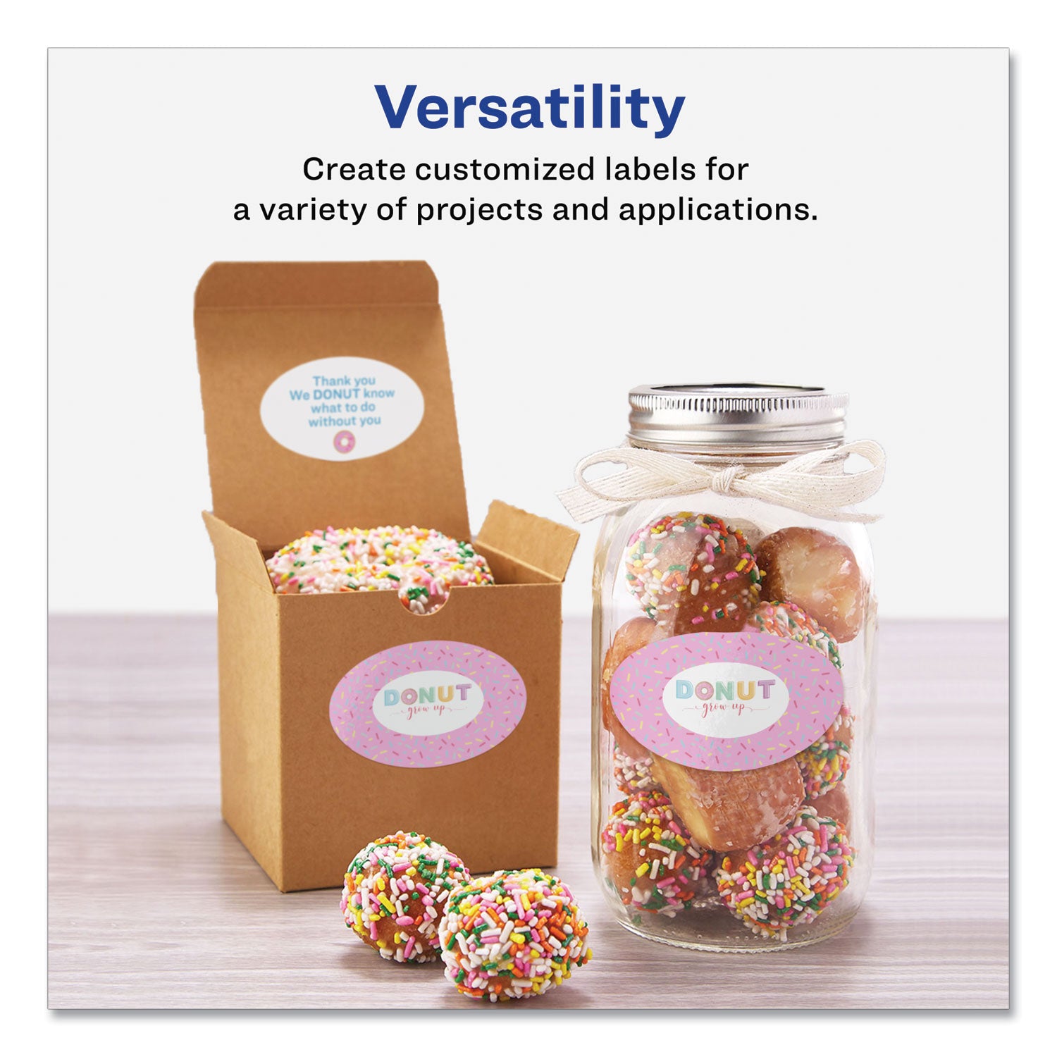 Oval Labels w/ Sure Feed and Easy Peel, 2 x 3.33, Glossy White, 80/Pack -