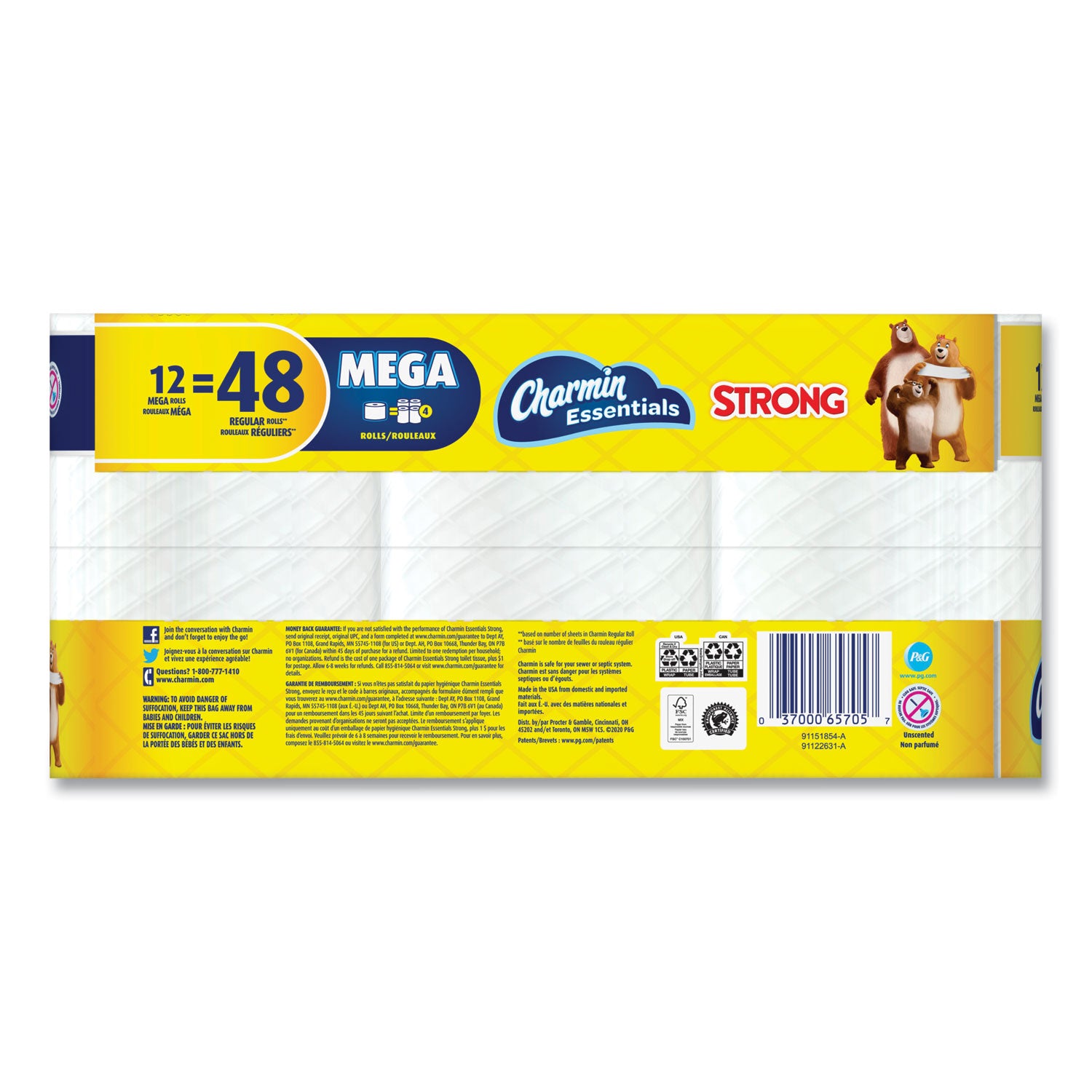 essentials-strong-bathroom-tissue-septic-safe-1-ply-white-451-roll12-rolls-pack_pgc03158 - 2