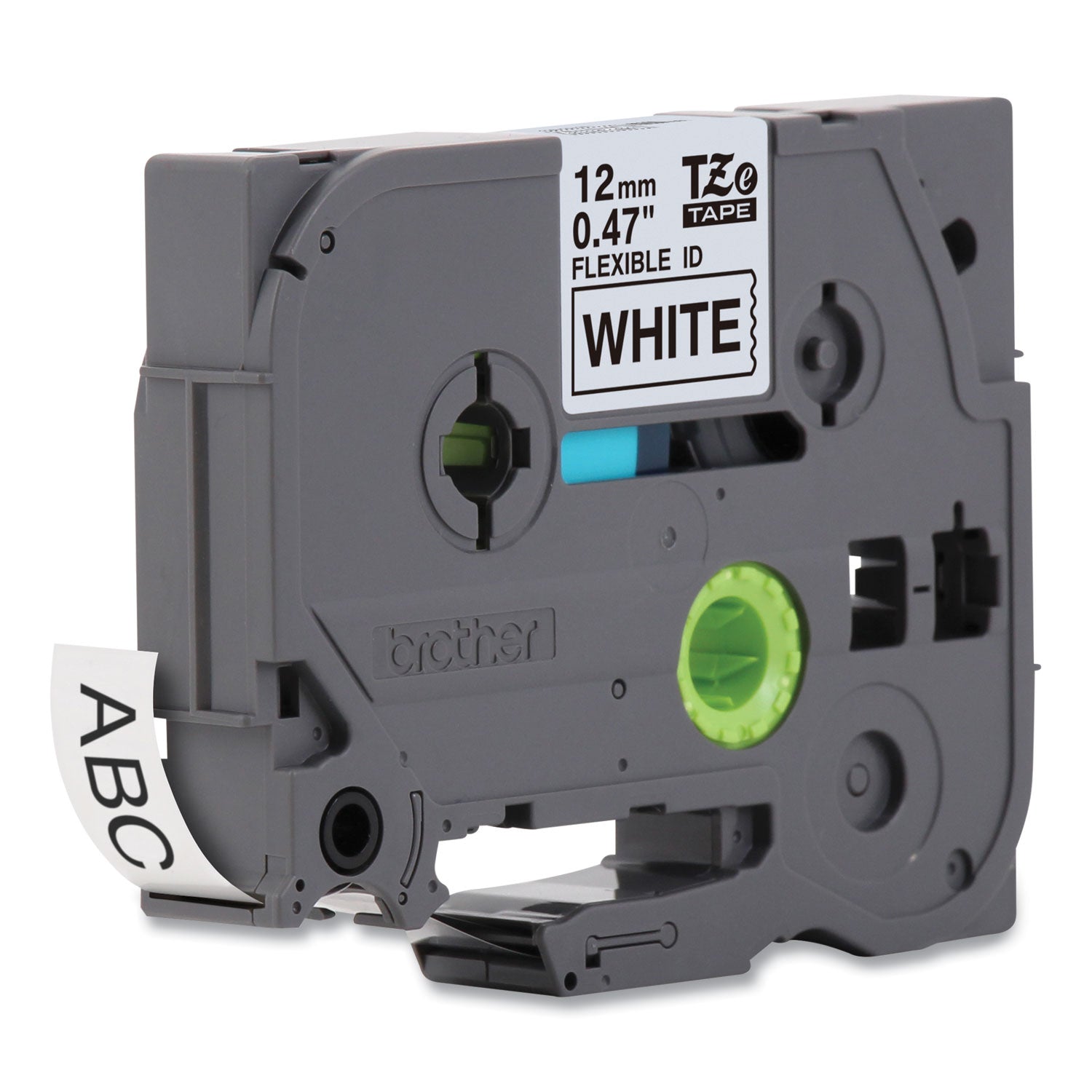 Flexible ID Tape, 0.47" x 26.2 ft, Black on White - 5