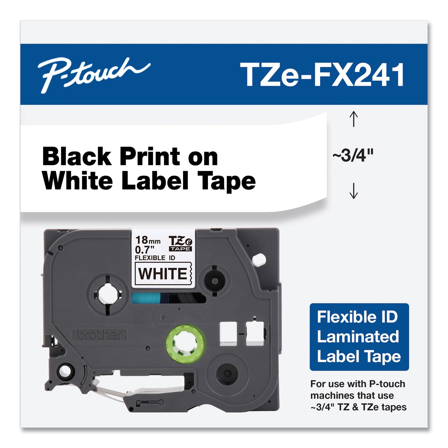 tze-flexible-tape-cartridge-for-p-touch-labelers-07-x-262-ft-black-on-white_brttzefx241 - 2