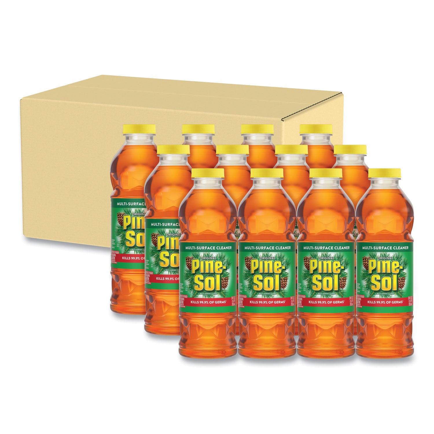 Multi-Surface Cleaner, Pine Disinfectant, 24oz Bottle, 12 Bottles/Carton -