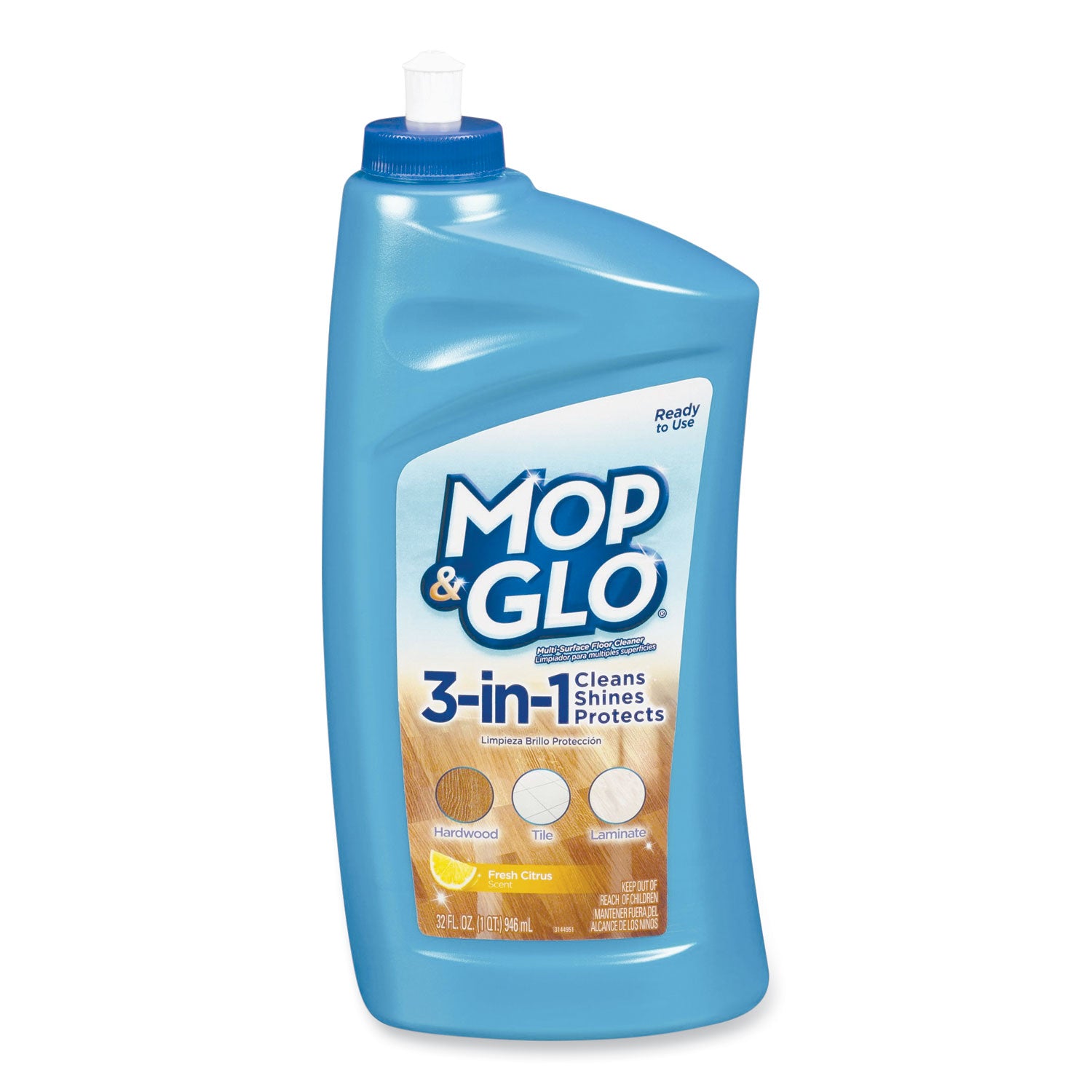 Triple Action Floor Cleaner, Fresh Citrus Scent, 32 oz Bottle -