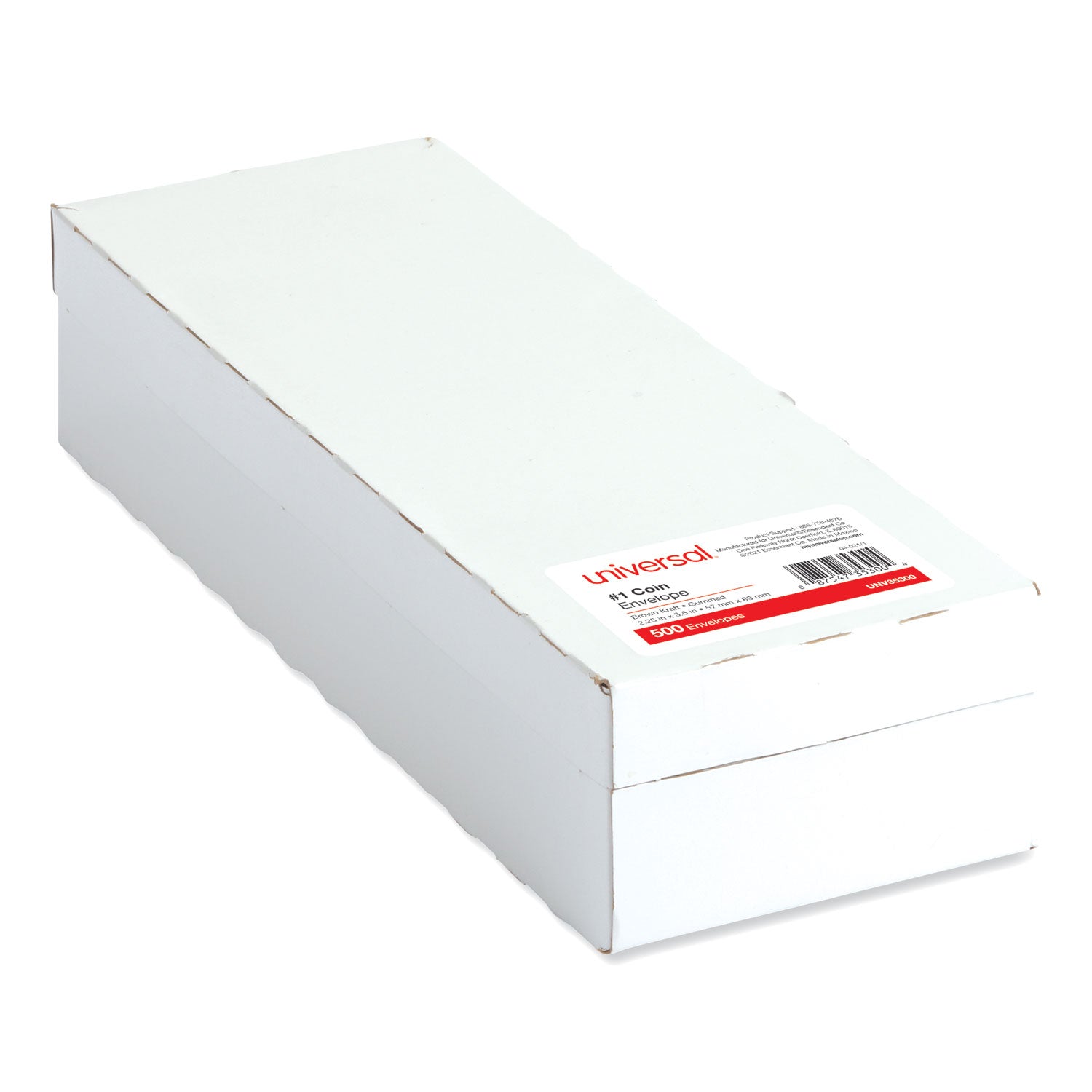 Kraft Coin Envelope, #3, Round Flap, Gummed Closure, 2.5 x 4.25, Light Brown Kraft, 500/Box -
