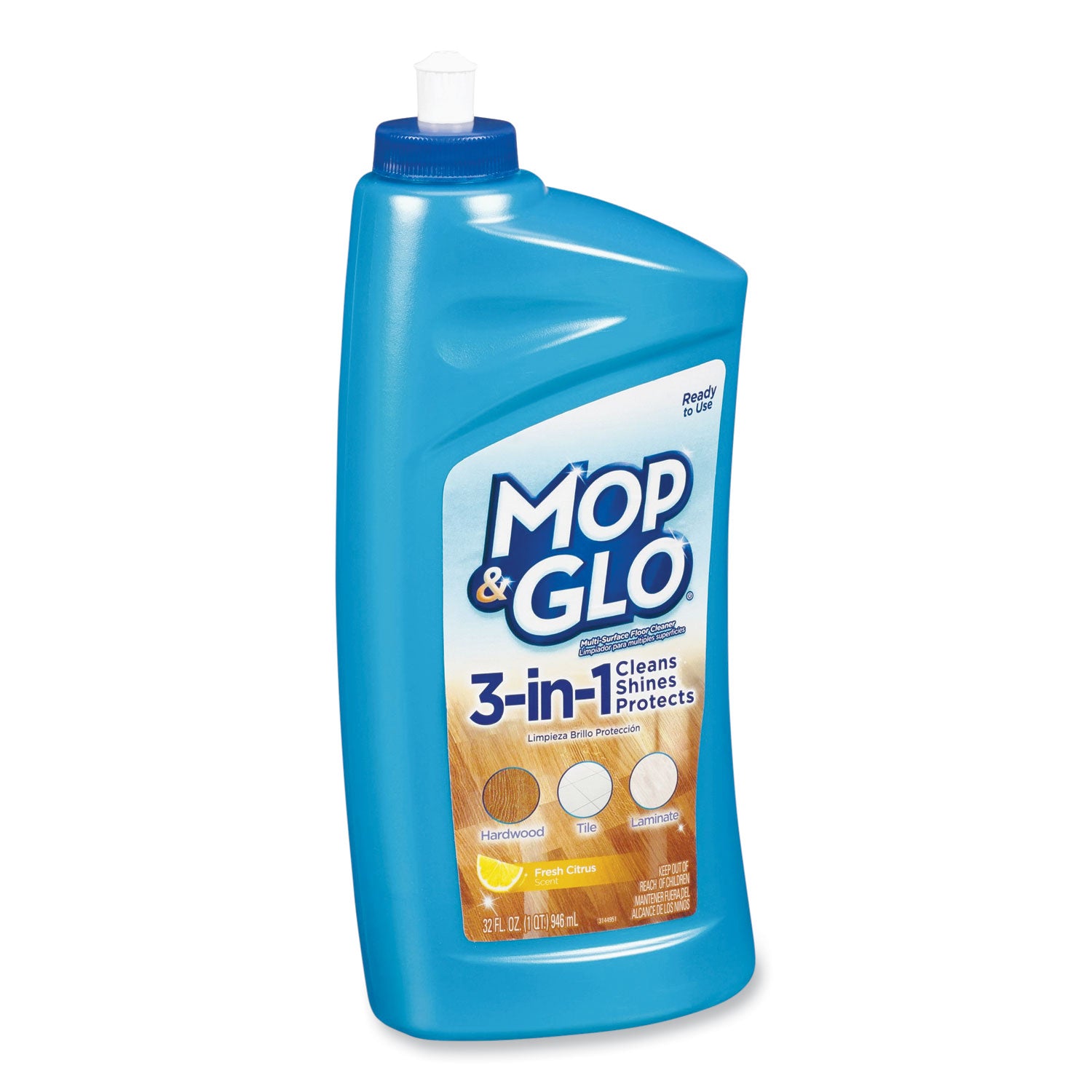 Triple Action Floor Cleaner, Fresh Citrus Scent, 32 oz Bottle -