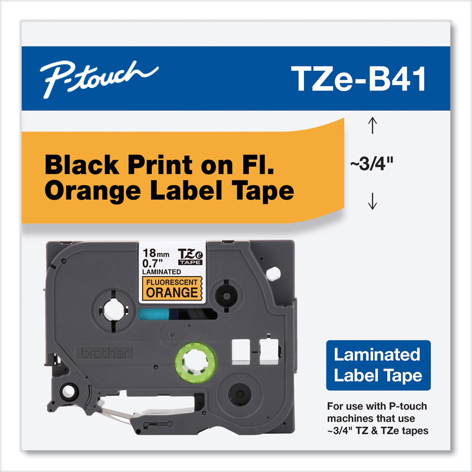 tz-standard-adhesive-laminated-labeling-tape-07-x-164-ft-black-on-fluorescent-orange_brttzeb41 - 2