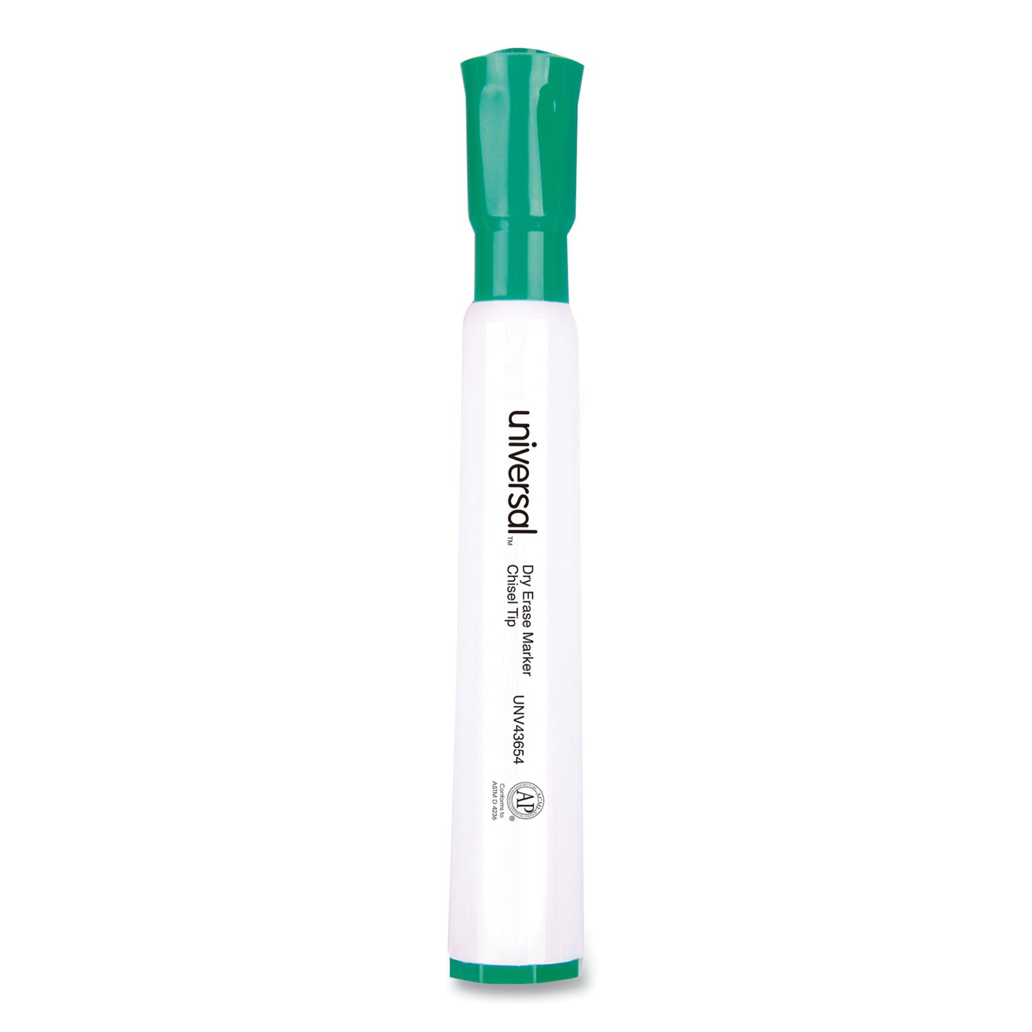 Dry Erase Marker, Broad Chisel Tip, Green, Dozen -
