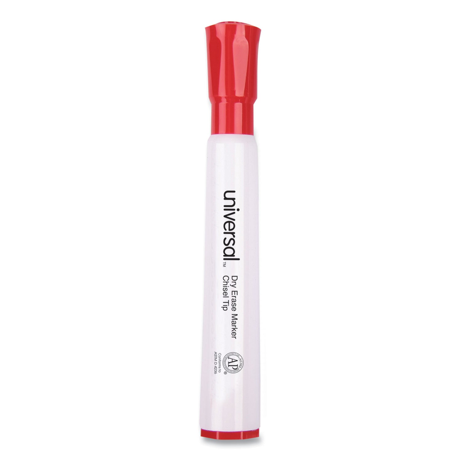 Dry Erase Marker, Broad Chisel Tip, Red, Dozen -