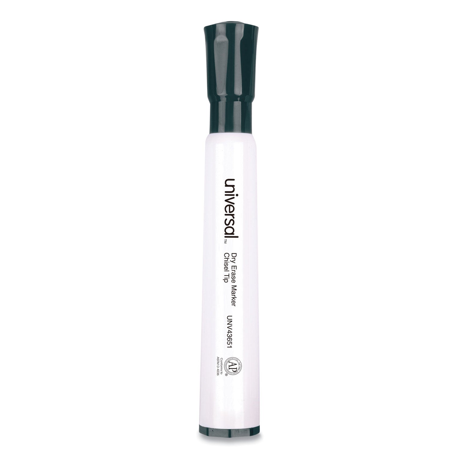 Dry Erase Marker, Broad Chisel Tip, Black, Dozen -
