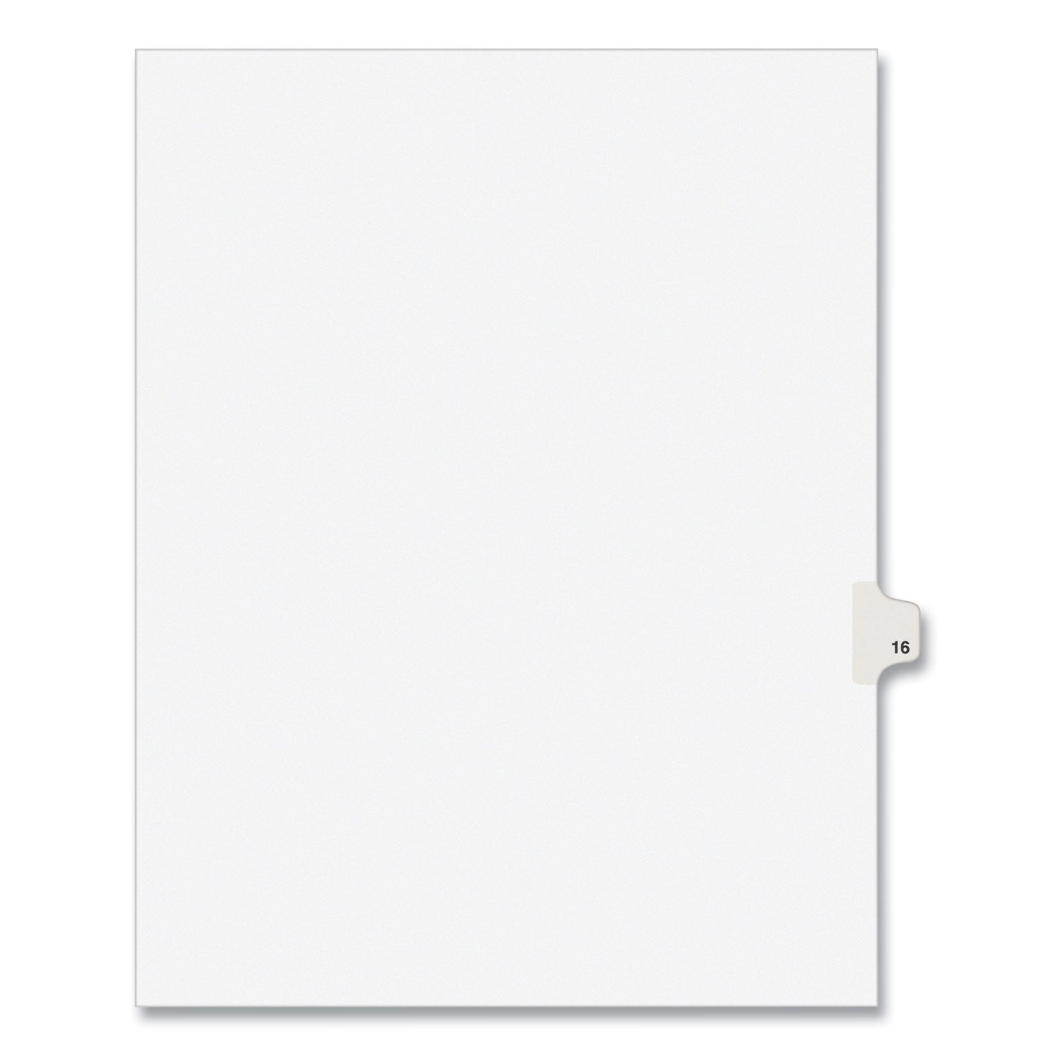 Preprinted Legal Exhibit Side Tab Index Dividers, Avery Style, 10-Tab, 16, 11 x 8.5, White, 25/Pack, (1016) -