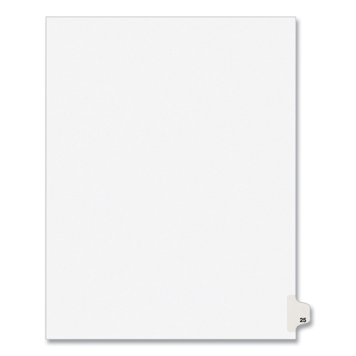 Preprinted Legal Exhibit Side Tab Index Dividers, Avery Style, 10-Tab, 25, 11 x 8.5, White, 25/Pack, (1025) -