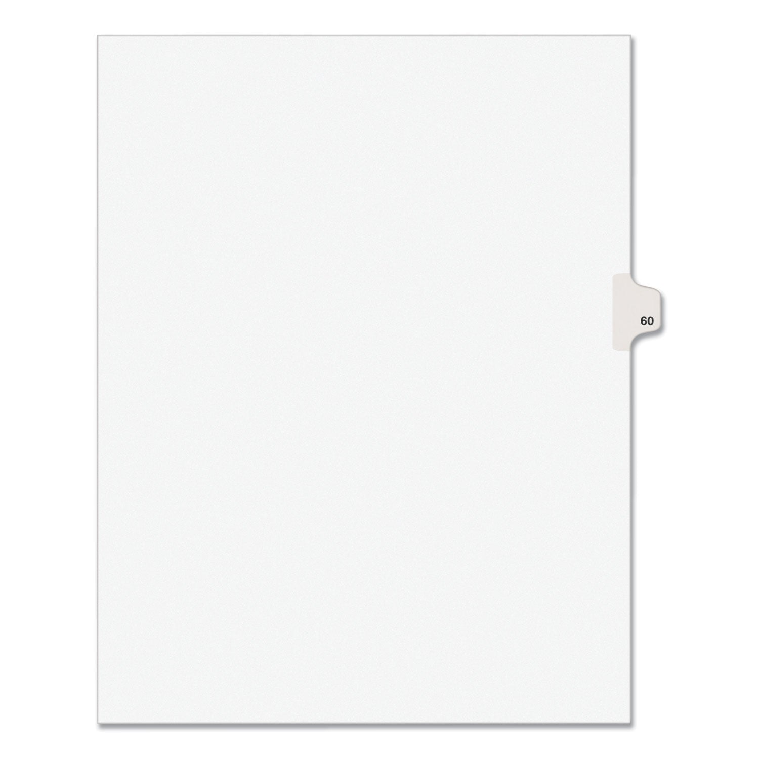 Preprinted Legal Exhibit Side Tab Index Dividers, Avery Style, 10-Tab, 60, 11 x 8.5, White, 25/Pack, (1060) -