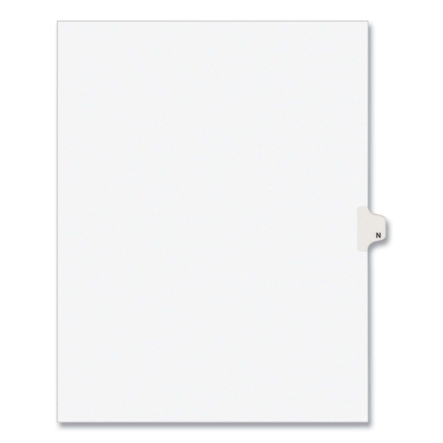 Preprinted Legal Exhibit Side Tab Index Dividers, Avery Style, 26-Tab, N, 11 x 8.5, White, 25/Pack, (1414) -