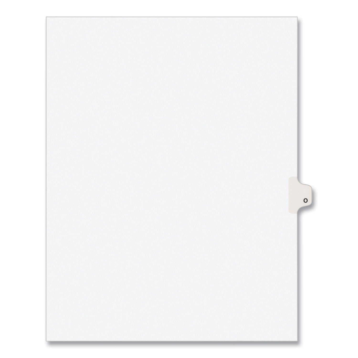 Preprinted Legal Exhibit Side Tab Index Dividers, Avery Style, 26-Tab, O, 11 x 8.5, White, 25/Pack, (1415) -