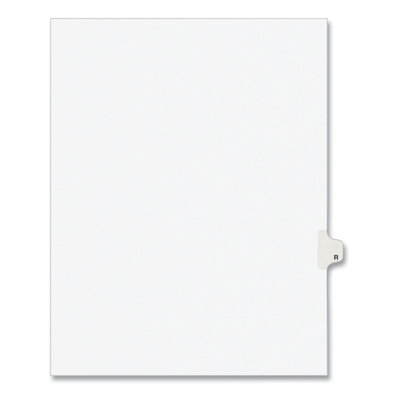 Preprinted Legal Exhibit Side Tab Index Dividers, Avery Style, 26-Tab, R, 11 x 8.5, White, 25/Pack, (1418) -