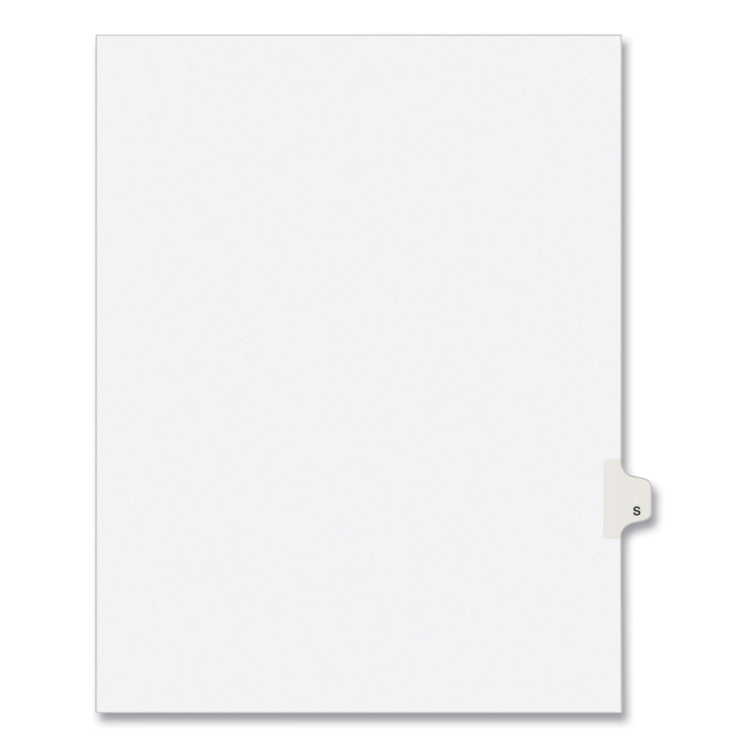 Preprinted Legal Exhibit Side Tab Index Dividers, Avery Style, 26-Tab, S, 11 x 8.5, White, 25/Pack, (1419) -