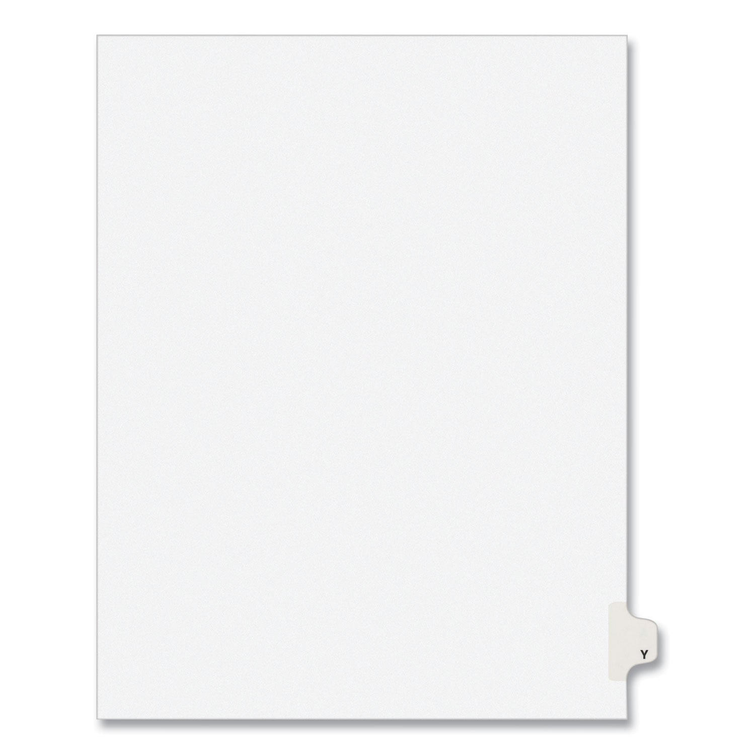 Preprinted Legal Exhibit Side Tab Index Dividers, Avery Style, 26-Tab, Y, 11 x 8.5, White, 25/Pack, (1425) -