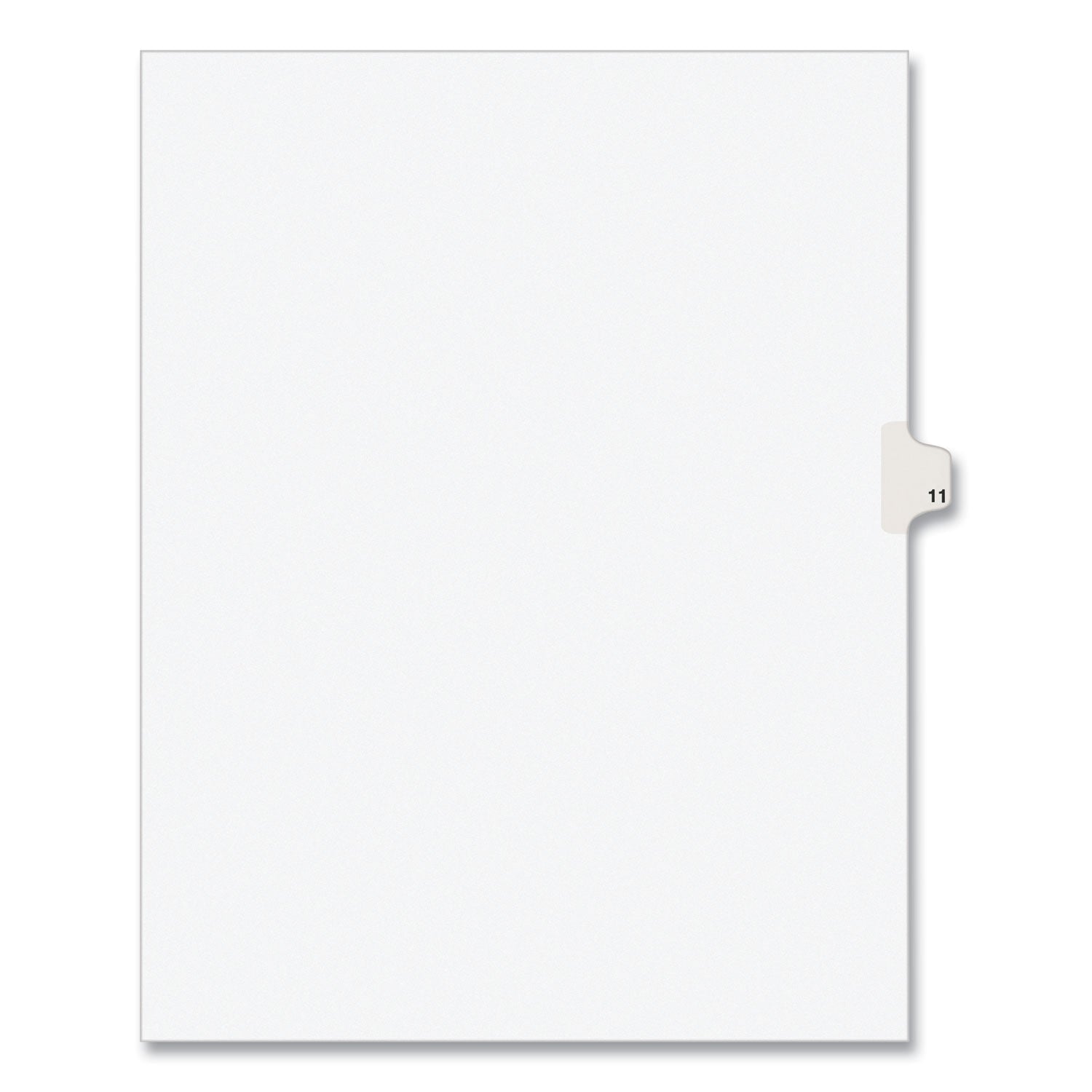 Preprinted Legal Exhibit Side Tab Index Dividers, Avery Style, 10-Tab, 11, 11 x 8.5, White, 25/Pack -