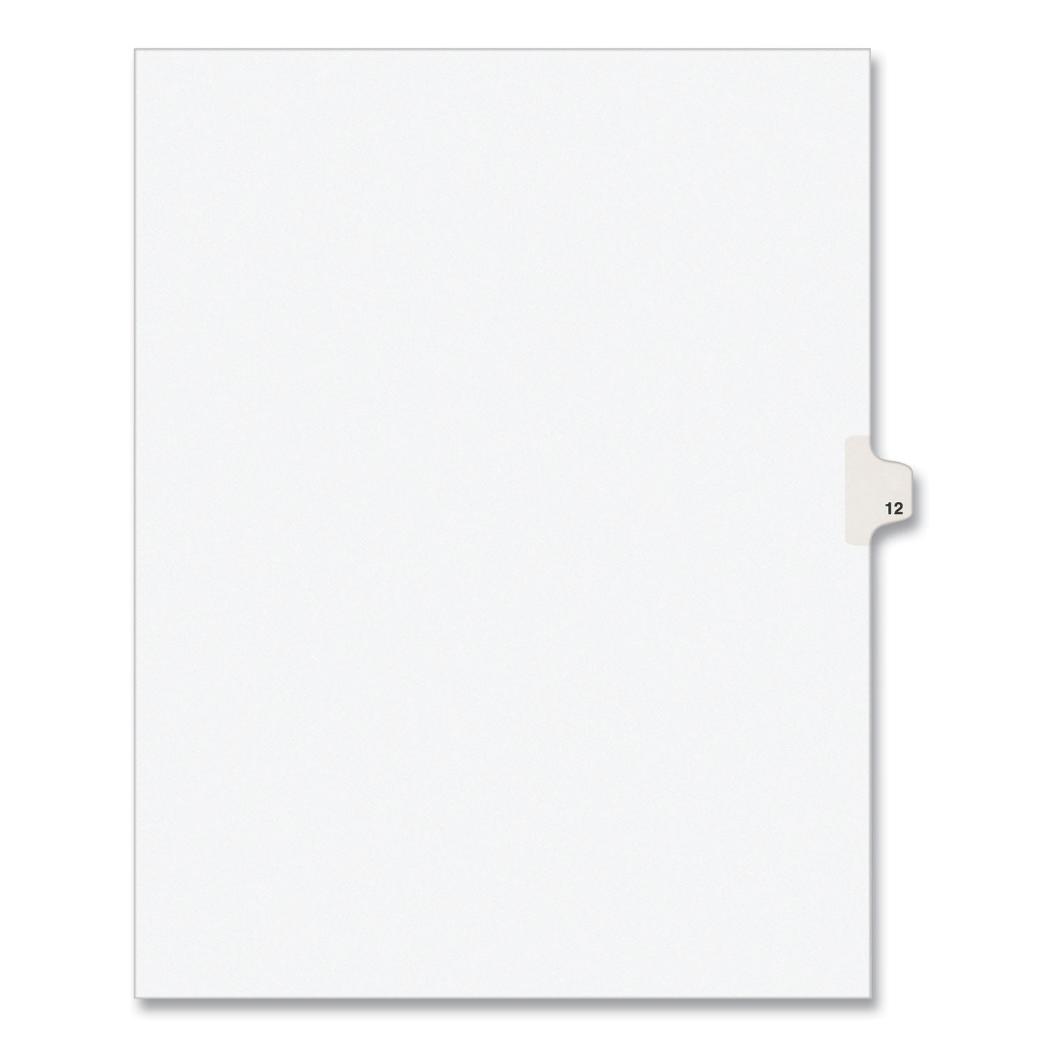 Preprinted Legal Exhibit Side Tab Index Dividers, Avery Style, 10-Tab, 12, 11 x 8.5, White, 25/Pack -