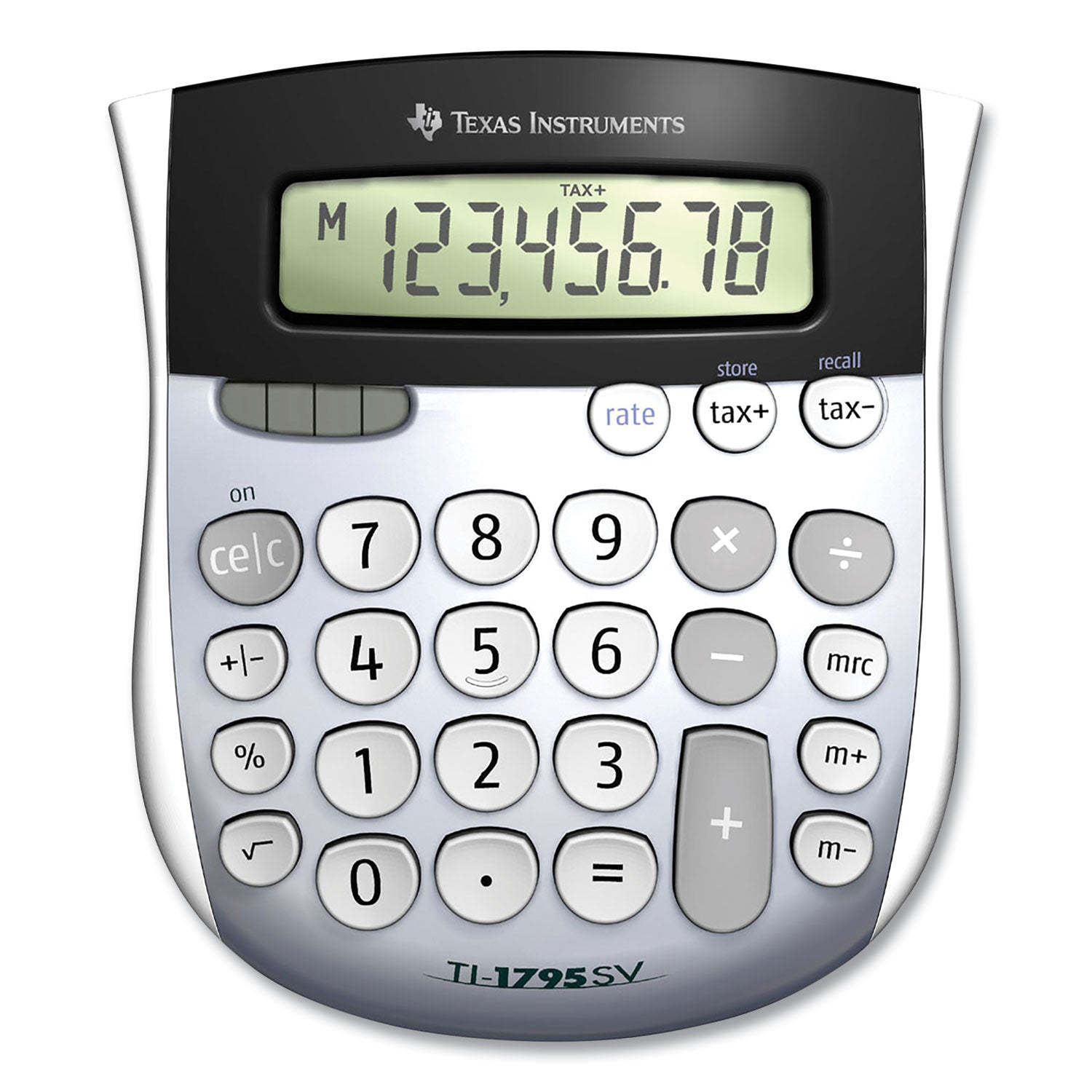 TI-1795SV Minidesk Calculator, 8-Digit LCD -