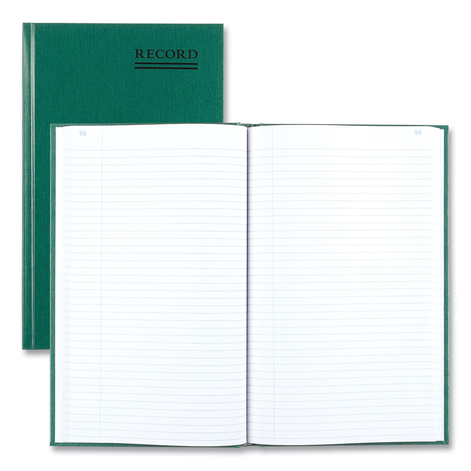 Emerald Series Account Book, Green Cover, 12.25 x 7.25 Sheets, 500 Sheets/Book -