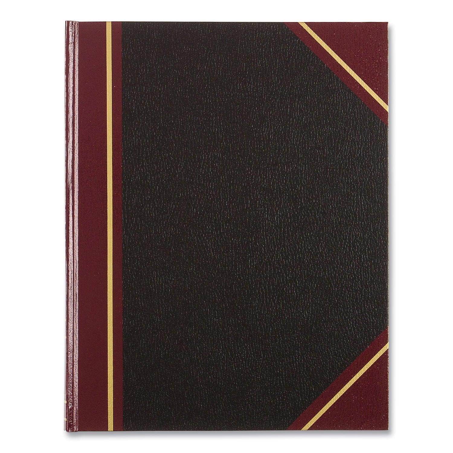 Texthide Eye-Ease Record Book, Black/Burgundy/Gold Cover, 10.38 x 8.38 Sheets, 300 Sheets/Book -