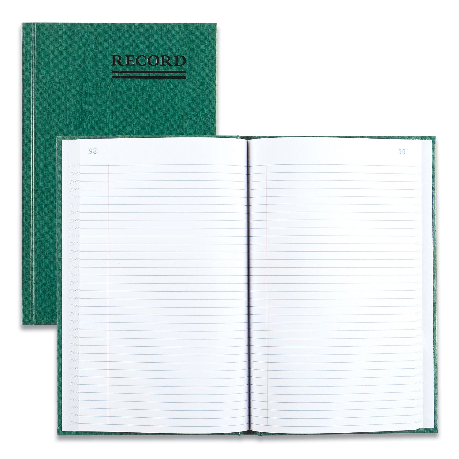 Emerald Series Account Book, Green Cover, 9.63 x 6.25 Sheets, 200 Sheets/Book -