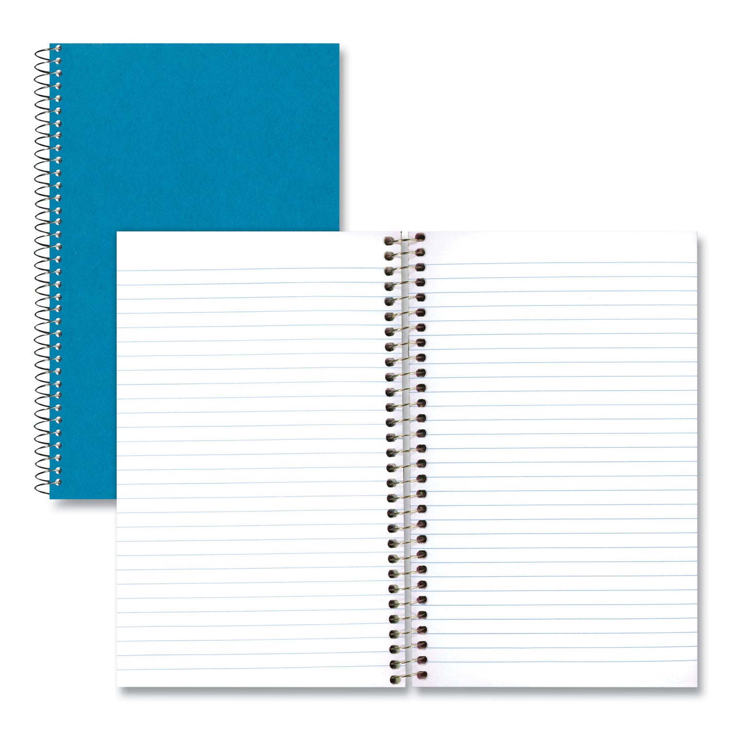 Single-Subject Wirebound Notebooks, Medium/College Rule, Blue Kolor Kraft Front Cover, (80) 9.5 x 6 Sheets -