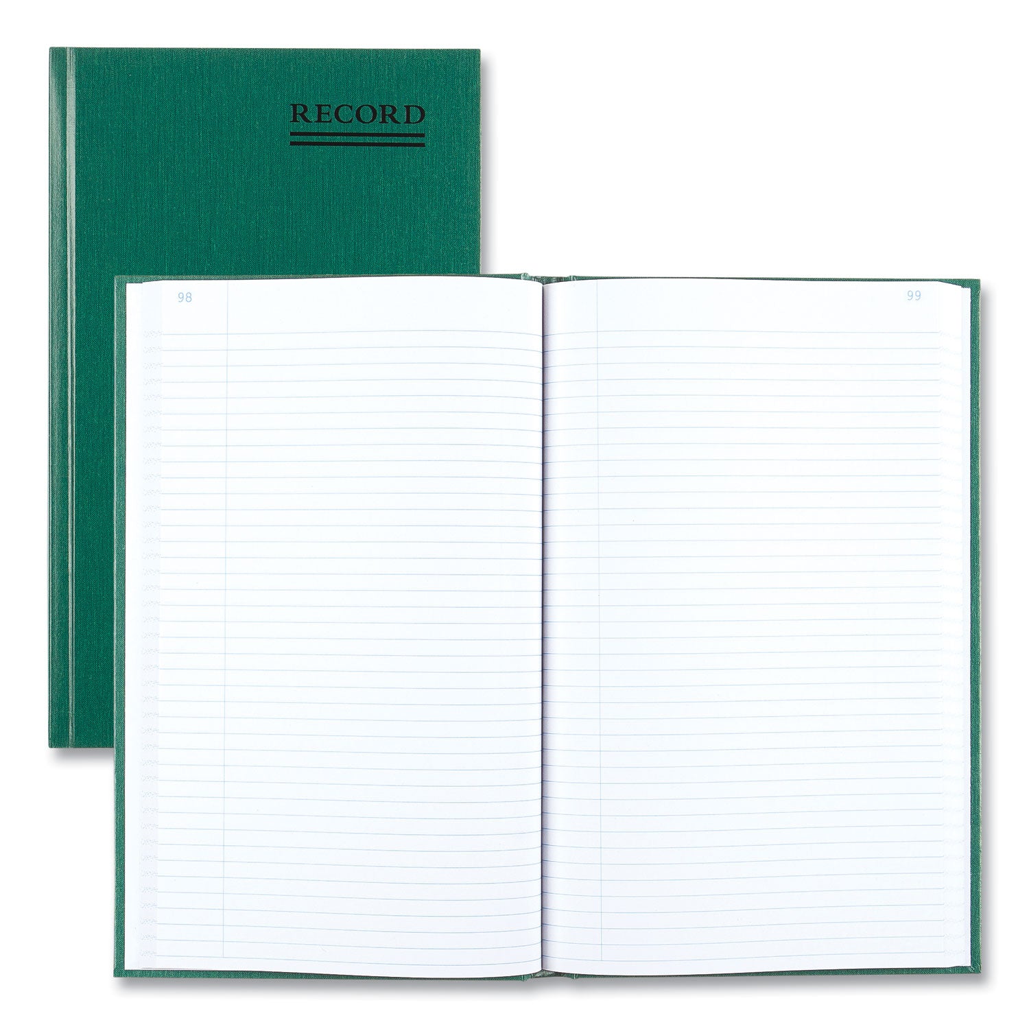 Emerald Series Account Book, Green Cover, 12.25 x 7.25 Sheets, 300 Sheets/Book -