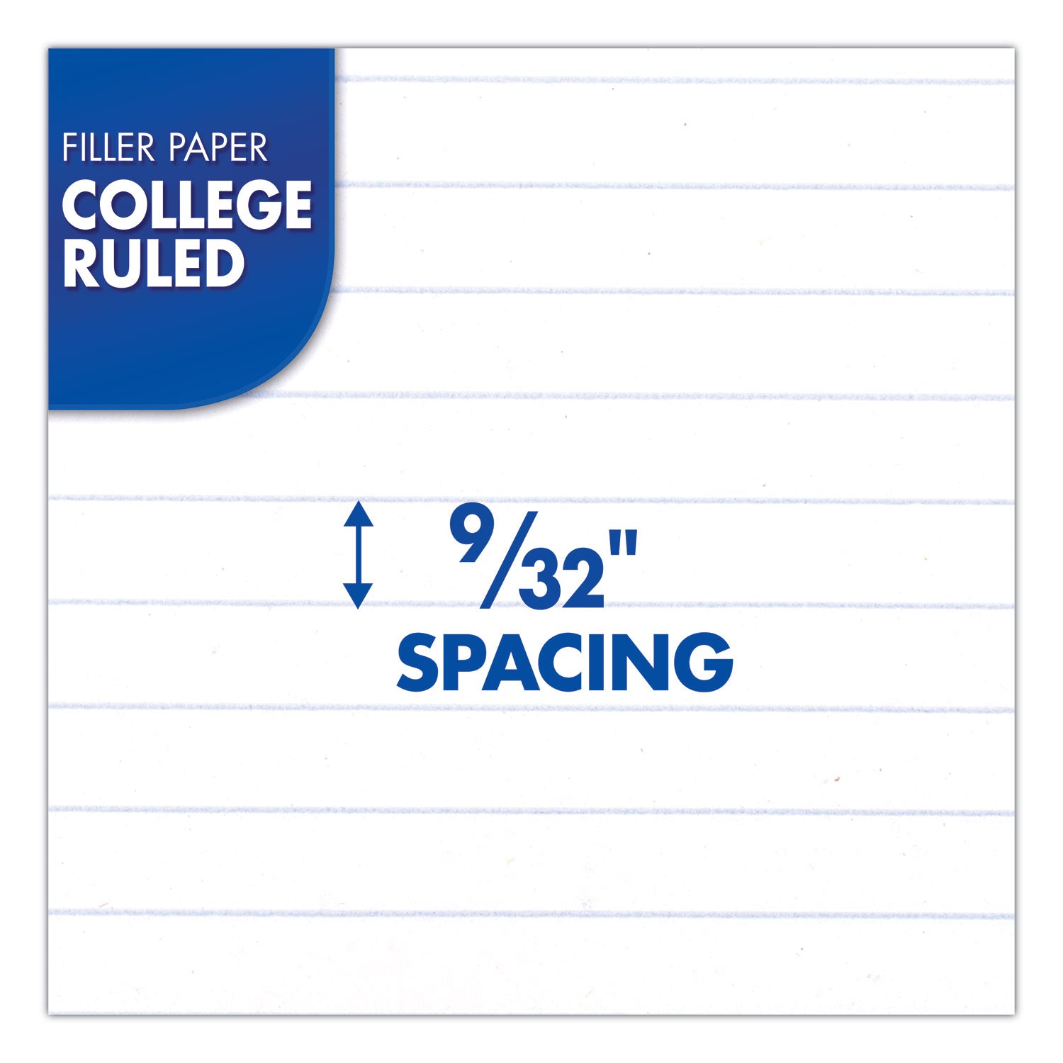 Filler Paper, 3-Hole, 8.5 x 11, College Rule, 200/Pack -