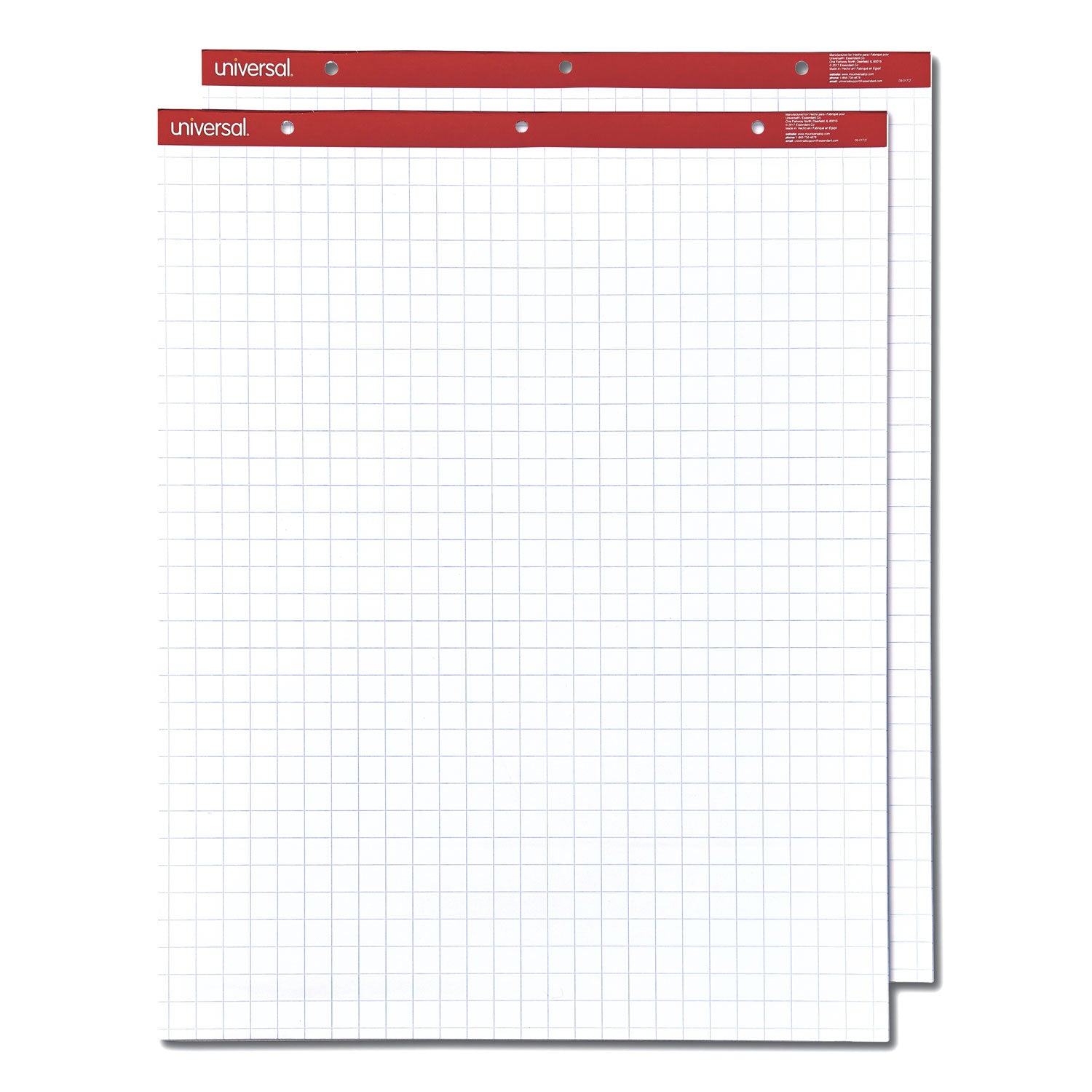 Easel Pads/Flip Charts, Quadrille Rule (1 sq/in), 27 x 34, White, 50 Sheets, 2/Carton -