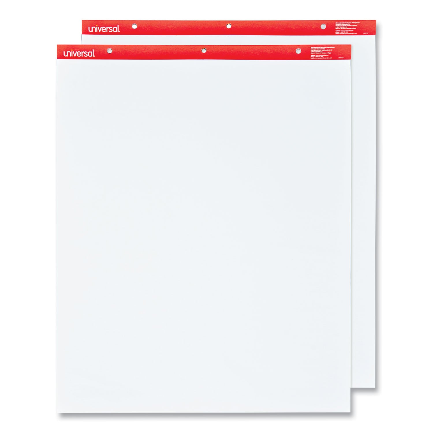 Easel Pads/Flip Charts, Unruled, 27 x 34, White, 50 Sheets, 2/Carton -