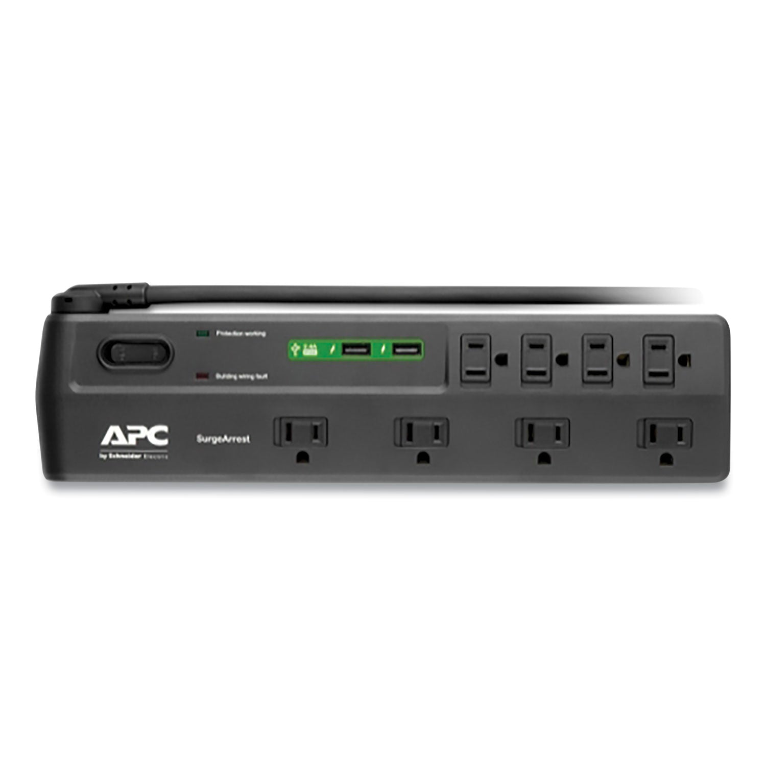 home-office-surgearrest-power-surge-protector-8-ac-outlets-2-usb-ports-6-ft-cord-2630-j-black_apwp8u2 - 2
