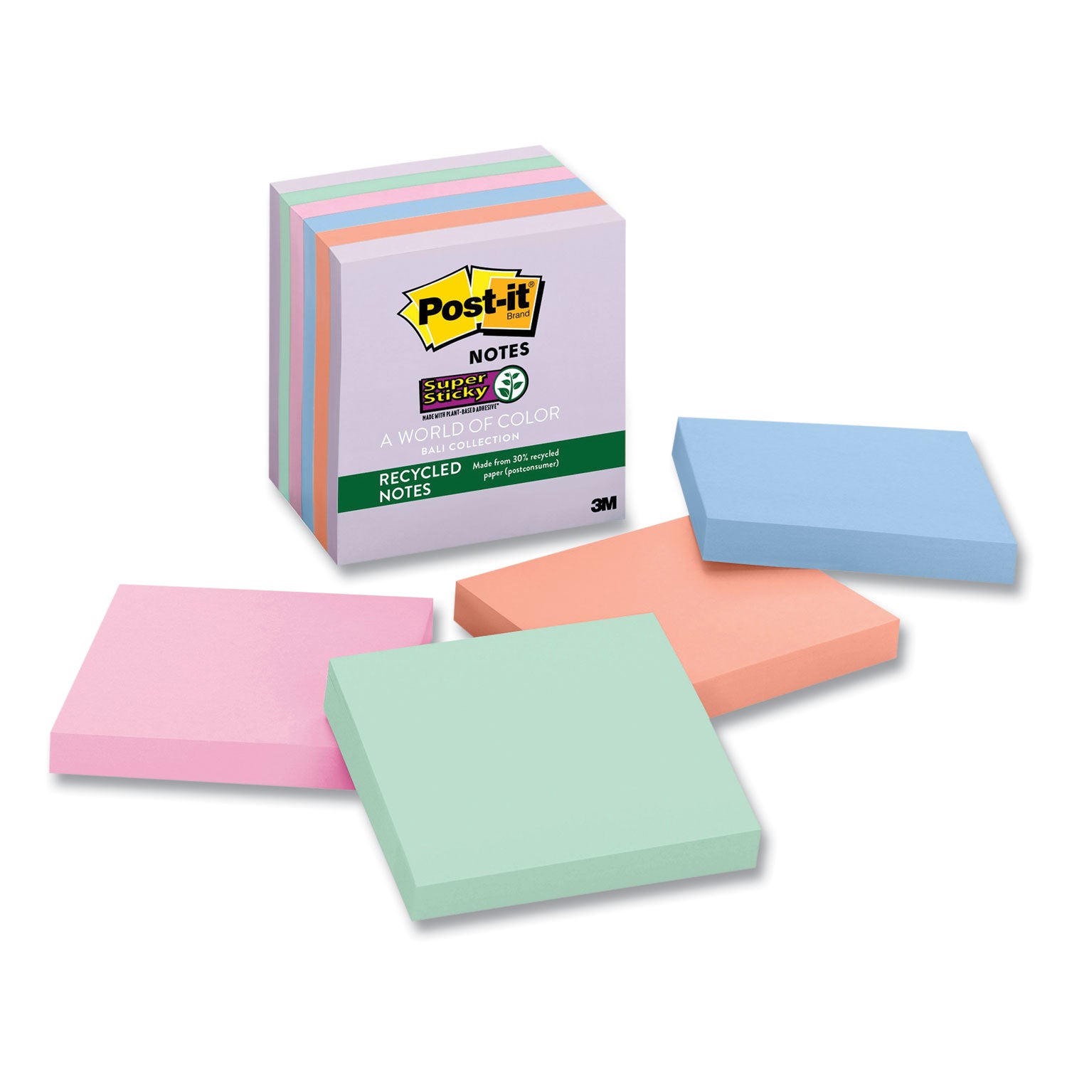 recycled-notes-in-wanderlust-pastels-collection-colors-3-x-3-65-sheets-pad-6-pads-pack_mmm70005132637 - 1
