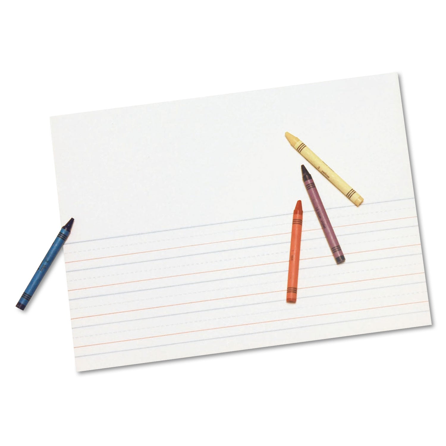 Multi-Program Picture Story Paper, 16 lb, 1/2" Long Rule, One-Sided, 9 x 12, 500/Pack -