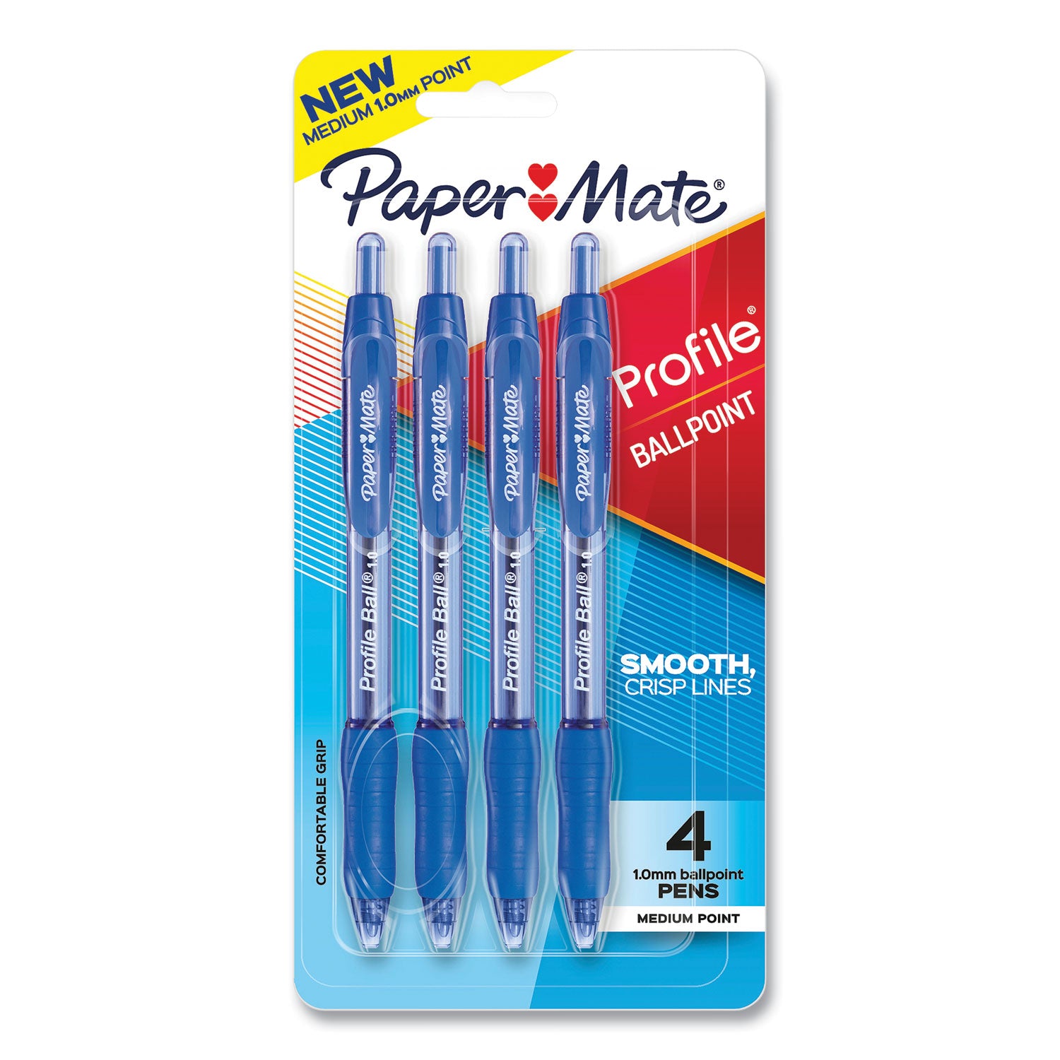 profile-ballpoint-pen-retractable-medium-1-mm-blue-ink-translucent-blue-barrel-4-pack_pap2113555 - 2
