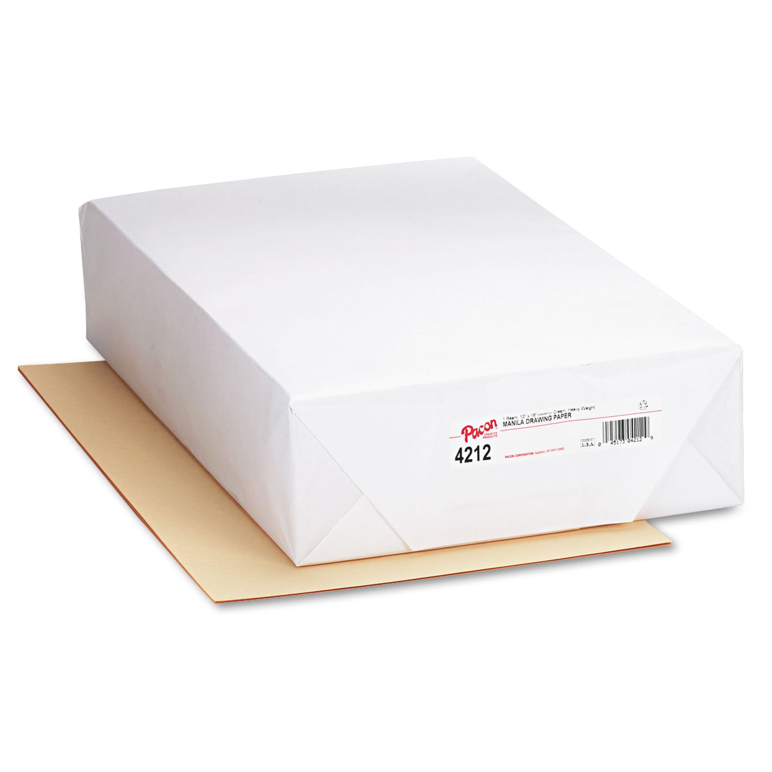 Cream Manila Drawing Paper, 60 lb Cover Weight, 12 x 18, Cream Manila, 500/Pack -