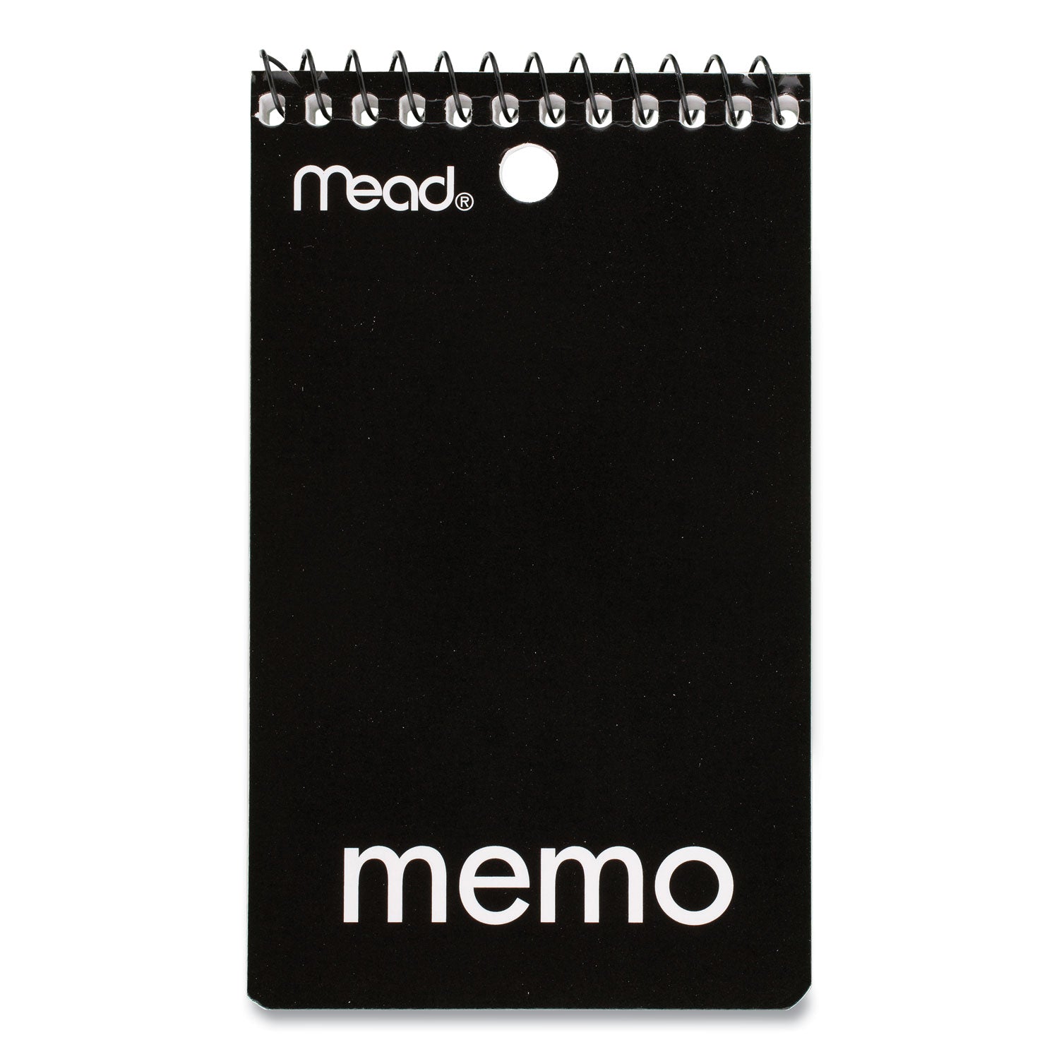 Wirebound Memo Pad with Wall-Hanger Eyelet, Medium/College Rule, Randomly Assorted Cover Colors, 60 White 3 x 5 Sheets -