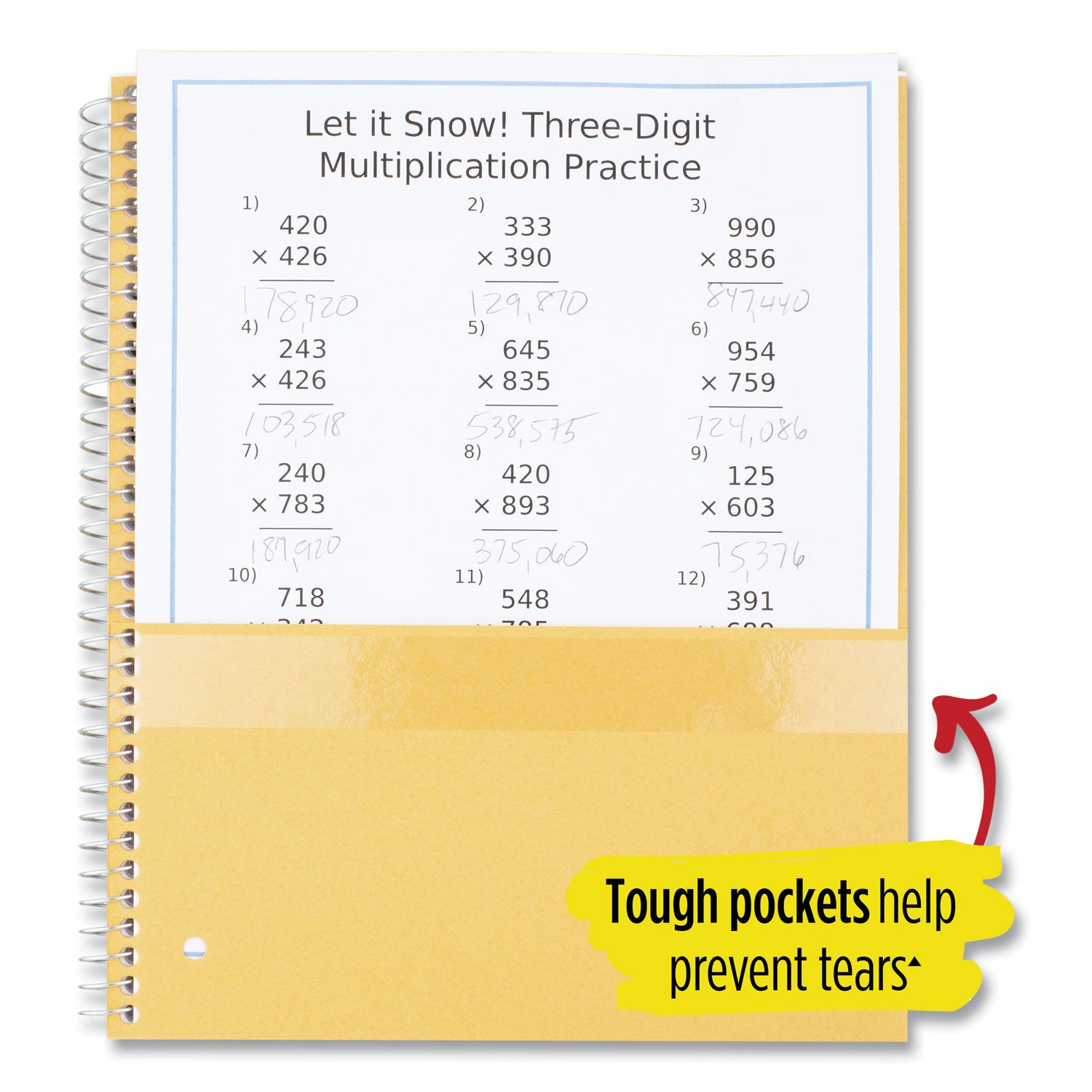 wirebound-notebook-with-four-pockets-3-subject-medium-college-rule-black-cover-150-11-x-85-sheets_mea72069 - 2